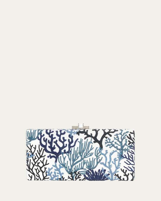 Sleek Rectangle Rare Coral Clutch Bag
